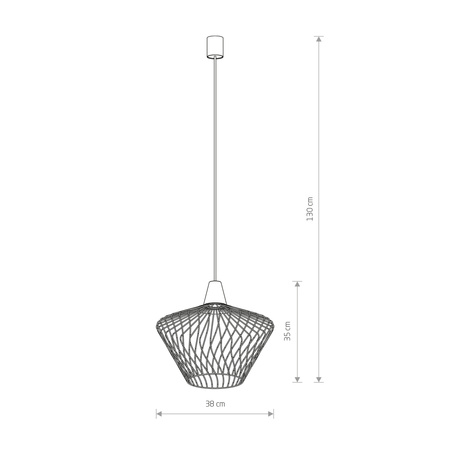 Lampa Sufitowa Wisząca E27 Czarna Nowoczesna WAVE S 8858 Nowodvorski