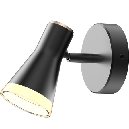 Kinkiet ruchomy lampa ścienna regulowana 4,2W LED BERG 1 czarny 3000K GOLDLUX (Polux)