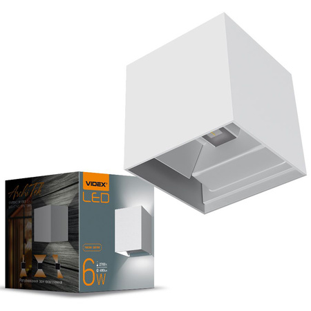 Kinkiet Ogrodowy Lampa Elewacyjna Zewnętrzna LED 6W 580lm 2700k Ciepła Biała ERIC Videx