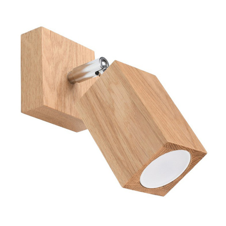 Lampa Ścienna Oprawa Natynkowa SPOT TUBA Reflektor GU10 Ruchoma Kwadratowa Brązowa Skandynawska Keke Sollux