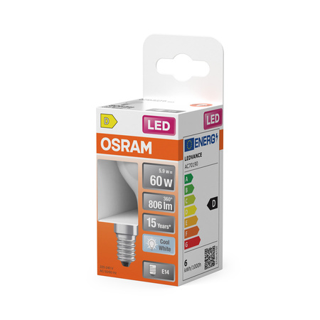 Żarówka LED P45 Kulka E14 5.5W = 60W 806lm 4000K Neutralna 300° Retrofit Filament CLASSIC Osram