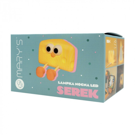 Lampka Nocna Dziecięca LED 1W 3000K Ciepła USB Akumulatorowa 1200mAh Żółta SEREK MARY'S