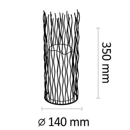 Lampa Ogrodowa LED bateryjna LATARENKA LED NYBORG 35cm IP44 2xAA czarna metal GOLDLUX (Polux)