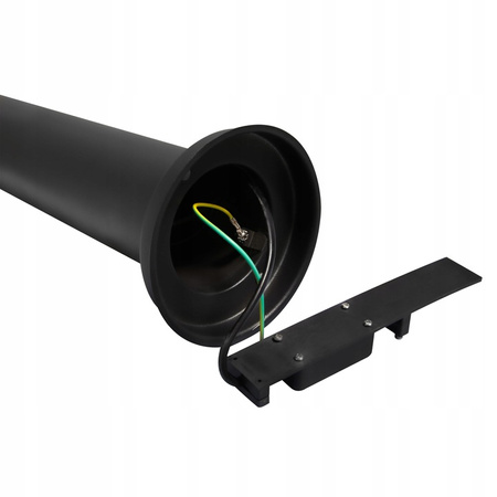 Lampa Ogrodowa Zewnętrzna E27 CZARNY SŁUPEK 45cm z Czujnikiem Ruchu i Zmierzchu