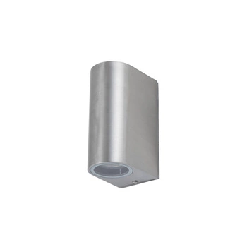 Lampa Ogrodowa Zewnętrzna Kinkiet Elewacyjny Oprawa Natynkowa GU10 Srebrna Wodoodporna IP54 Nowoczesna ARRIS 9515 Nowodvorski