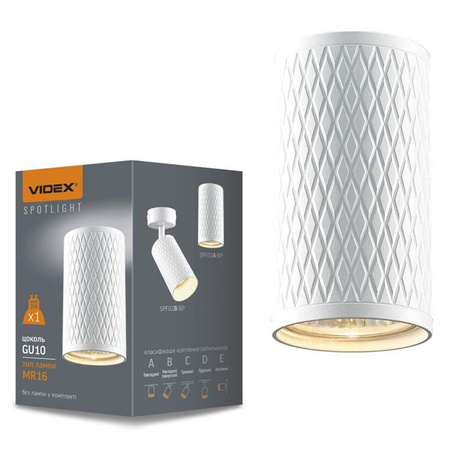 Oprawa Natynkowa HALOGENOWA SPOT Lampa Sufitowa 1x GU10 Biała TALEN Videx