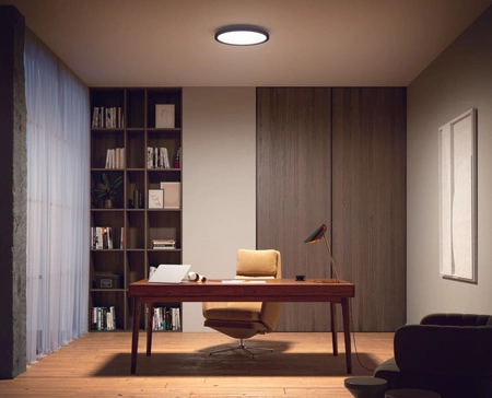 Plafon LED Lampa Sufitowa Natynkowa 21W 2450lm IP20 White Ambiance TW Czarna 39.5cm Inteligentna SMART Zigbee Bluetooth Aurelle Philips HUE