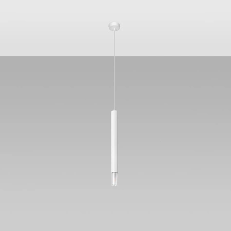 Lampa Sufitowa Oprawa Natynkowa SPOT TUBA G9 Wisząca Zwis Tubularna Biała Nowoczesna Wezyr Sollux