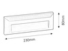 Lampa Ogrodowa Zewnętrzna Kinkiet Elewacyjny LED 1.6W 103lm 4000K IP65 Szary Industrialny Pueblo Rabalux
