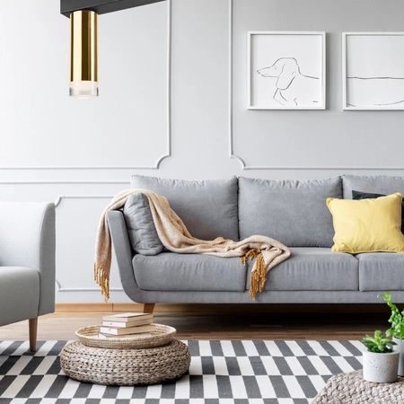 Lampa Sufitowa DIEGO E27 Czarna Złota LM-1.124/A Lamkur