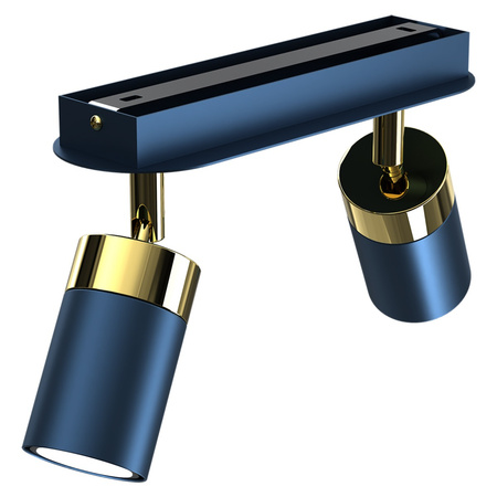 Lampa sufitowa JOKER NIEBIESKI ZŁOTY 2 x GU10 MILAGRO Metal styl nowoczesny