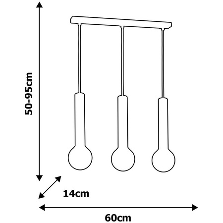 Lampa wisząca ZWIS tuba czarno-biało-złota MiLAGRO AURIS 3x E14