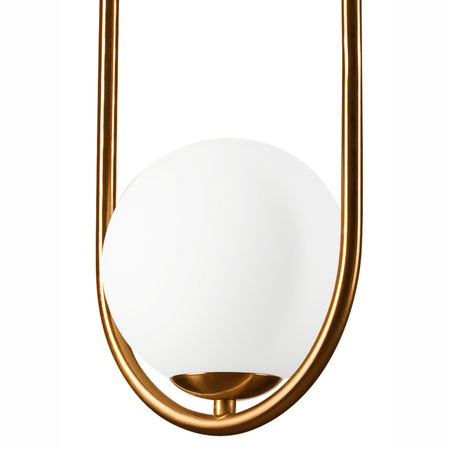 Lampa Wisząca Sufitowa AMBER G9 Miedziana Biała LM-1.198 Lamkur