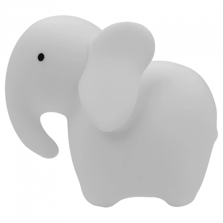 Lampka Nocna Dziecięca LED 1W 3000K Ciepła + Wielokolorowa RGB Akumulatorowa 500mAh Biała SŁOŃ MARY'S