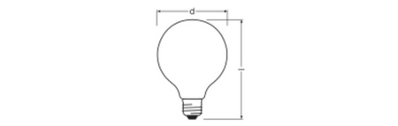 Żarówka LED G125 Kula E27 7.2W = 100W 1521lm 4000K Neutralna 330° Filament CLASSIC ENERGY EFFICIENCY Osram