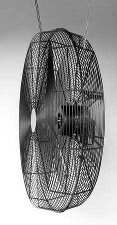 WENTYLATOR sufitowy przemysłowy wiatrak 350W 83,5 cm IP54 FENNE z siatką czarny