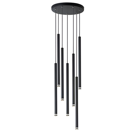 Lampa Wisząca Sufitowa PIERO 7xG9 Regulowana Czarna Okrągła MASTERLED