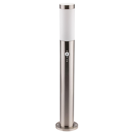 Lampa Ogrodowa Zewnętrzna E27 INOX SŁUPEK 65cm z Czujnikiem Ruchu Lilium LUMILED