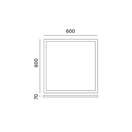 Ramka Natynkowa 70mm do Panelu LED 60x60cm Klik Biała Kobi