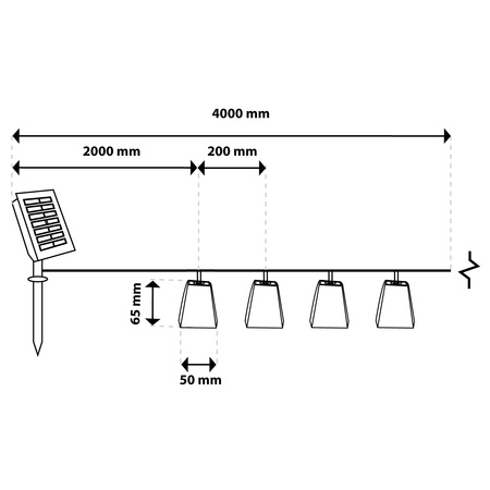 Girlanda Solarna Ogrodowa 10x LED Koszyczki 2m Ozdobne Dekoracja Lampki
