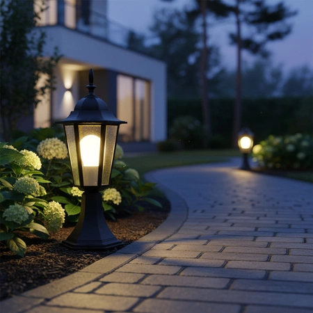 Lampa Ogrodowa Stojąca LIGURIA-LT 1xE27 Niska 42cm Czarna - GOLDLUX (Polux)