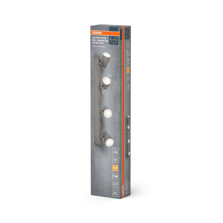 Lampa Sufitowa Oprawa Punktowa Reflektor GU10 17.2W 840lm 2700K Ciepła 36° Szara Spot Pear Osram