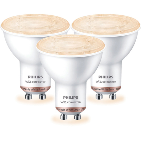 3x Żarówka LED GU10 Reflektor PAR16 4.7W = 50W 345lm 2700-6500K TW Inteligentna SMART WiFi Bluetooth Aplikacja WiZ Philips