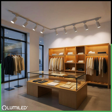 Zestaw Szyna Oświetleniowa Szynoprzewód 2 m + 4x Reflektor Szynowy RITI GU10 Biały LUMILED