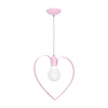 Lampa wisząca AMORE 1xE27 Serce Dziewczęca Delikatna Róż MLP9953 Milagro Metal