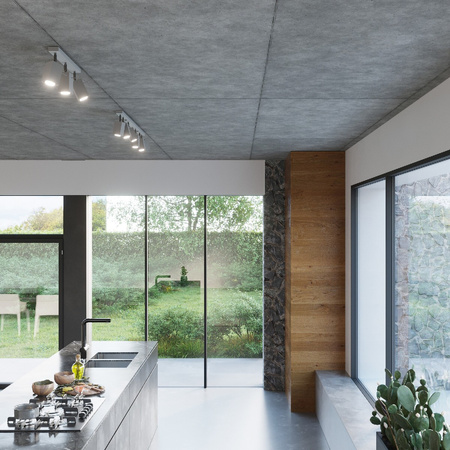 Lampa Sufitowa Oprawa Natynkowa 2x GU10 SPOT TUBA Reflektor Ruchoma Minimalistyczna Kwadratowa Szara Nowoczesna Merida Sollux