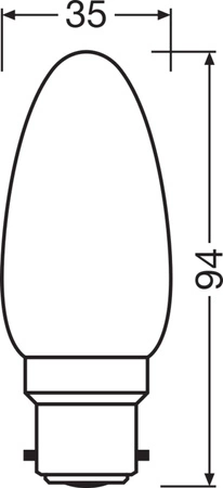 Żarówka LED B35 B22d 4.8W = 40W 470lm 2700K Ciepła Biała FILAMENT ŚCIEMNIALNA LEDVANCE