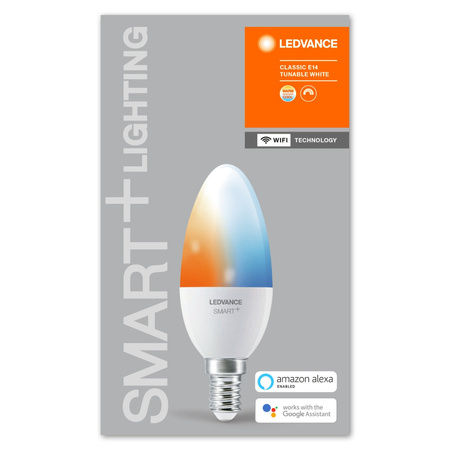 Żarówka LED E14 Świeczka 4.9W = 40W 470lm CCT Ściemnialna SMART+ WiFi Candle Ledvance