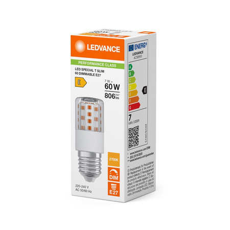Żarówka LED E27 7W = 60W 806lm 2700K Ciepła 320° Ściemnialna Ledvance