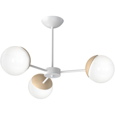 Lampa Sufitowa Żyrandol SFERA Drewniana 3xE14 Milagro
