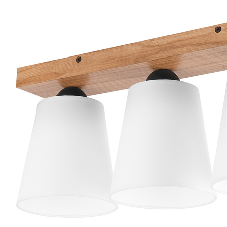 Lampa Sufitowa LULA 3xE27 Biała Dębowa LM-3.200 Lamkur
