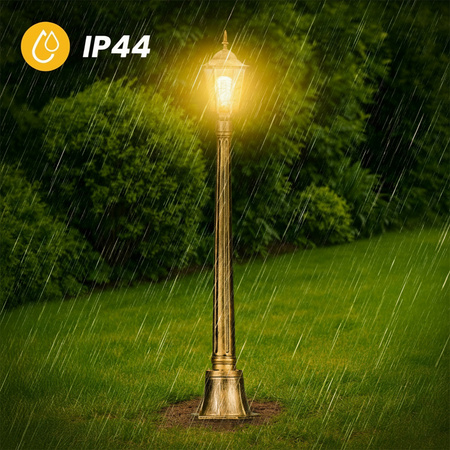 Lampa Ogrodowa Zewnętrzny E27 Niski SŁUPEK LATARNIA 110cm Patyna BELLIS LUMILED