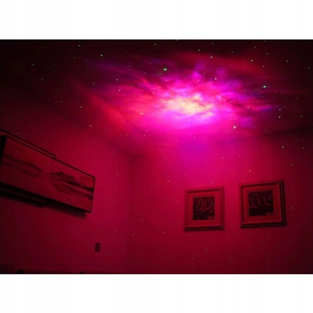 Lampka Projektor Gwiazd Nocna Dekoracyjna Astronauta Dziecięca LED 5W RGB 170° Włącznik On/Off Biała Masterled