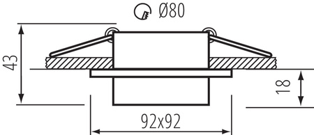 Oprawa sufitowa podtynkowa LONVI GU10/GU5.3 Kwadratowa Biała KANLUX