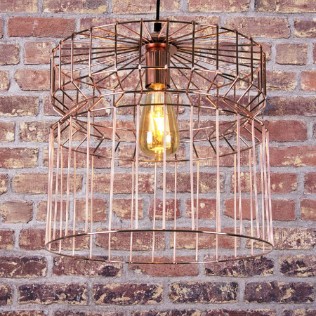 Lampa Sufitowa Wisząca Zwis Dekoracyjna E27 Złota Lagos Sanico Goldlux