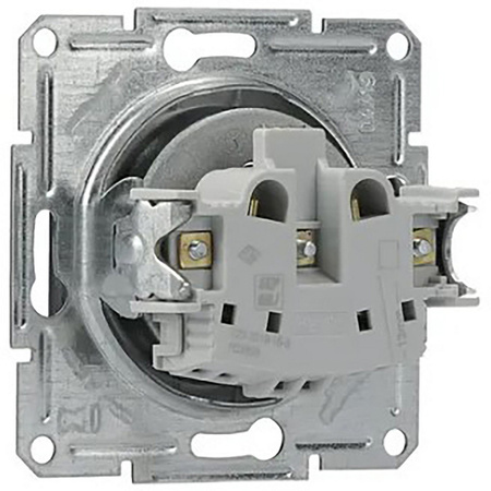 Gniazdo Pojedyncze 2P+PE bez Ramki Podtynkowe Asfora IP20 Antracyt