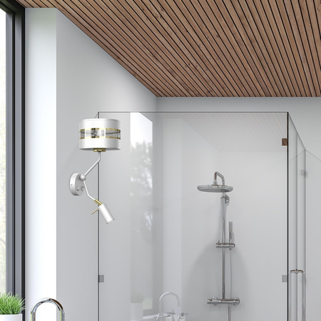 Lampa Ścienna Kinkiet ULTIMO Biała 1xE27 1x mini GU10 Milagro