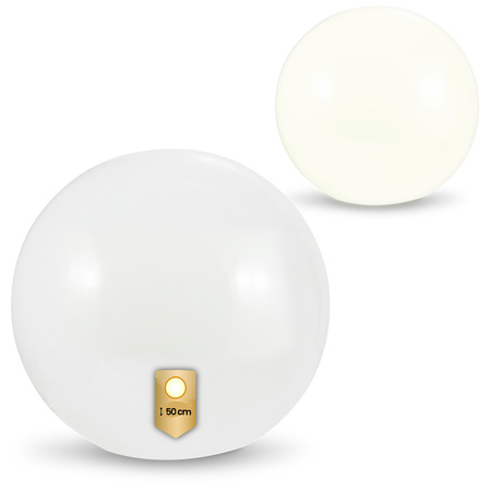 Lampa Solarna Ogrodowa LED Wbijana Ozdobna Naziemna Lampka Kula Zewnętrzna