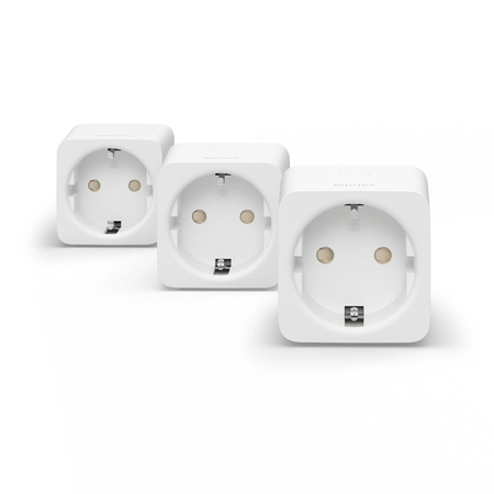 3x Inteligentne Gniazdko Schuko TYP F Watomierz Programator TIMER Białe Smart Plug Philips HUE