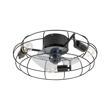 Lampa Sufitowa Dekoracyjna 3x E27 Czarny Industrialny Cadmus Rabalux