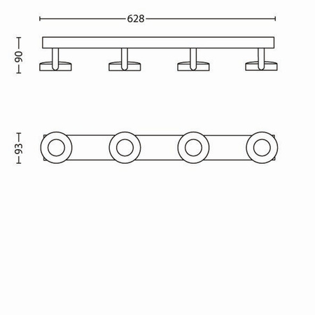 Lampa Sufitowa Reflektor LED 18W 2000lm 2700K Biała Clockwork Philips