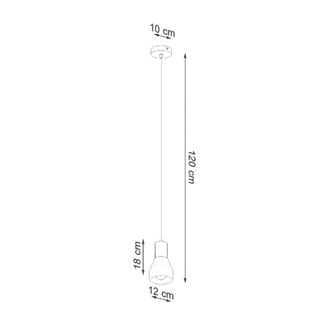 Lampa Sufitowa Oprawa Natynkowa SPOT TUBA E27 Wisząca Zwis Okrągła Czarna Brązowa Nowoczesna Qubic Sollux
