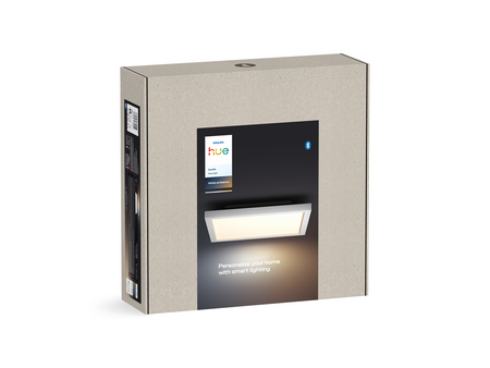 Panel LED Lampa Sufitowa Natynkowa 30x30 cm 19W 1940lm IP20 White Ambiance TW Biała Inteligentna SMART Zigbee Bluetooth Aurelle Philips HUE