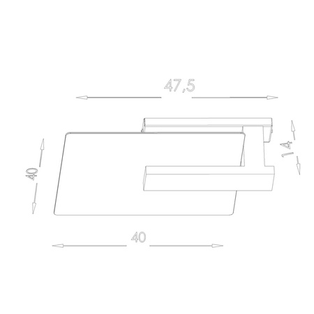 Lampa Sufitowa Kinkiet 2x E27 Kwadratowa Brązowa Skandynawska Lappo Sollux