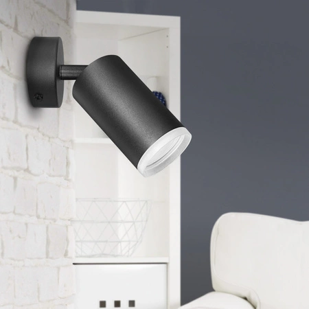 Oprawa Ścienno-Sufitowa Reflektor Punktowy GU10 Czarna LONDON Sanico Goldlux