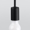 Lampa Ścienna Kinkiet E27 Nieregularna Czarna Industrialna Levar Sollux
